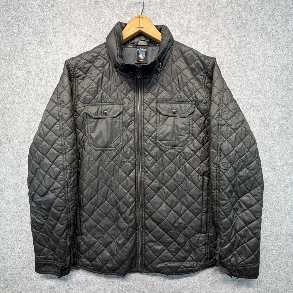 Kuhl Kadence Quilted Jacket Mens Medium Black Full Zip Insulated Shacket